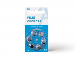 12 Piles auditives Audilab - Référence 675