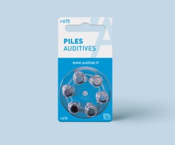 12 Piles auditives Audilab - Référence 675