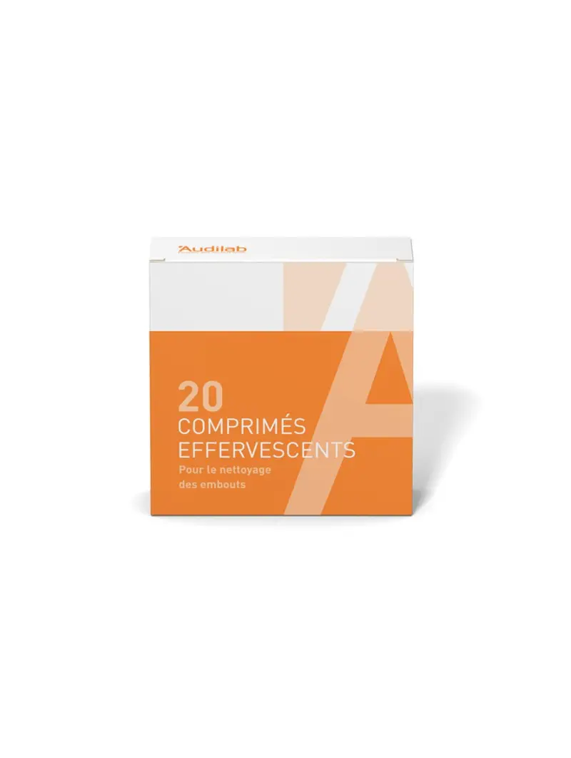 Comprimés nettoyants effervescents pour appareils auditifs