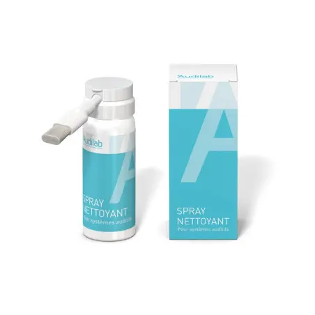 Spray nettoyant Audilab pour appareils auditifs